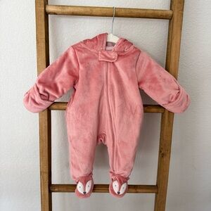Cozy Rose Hooded Baby Bunting Outfit
